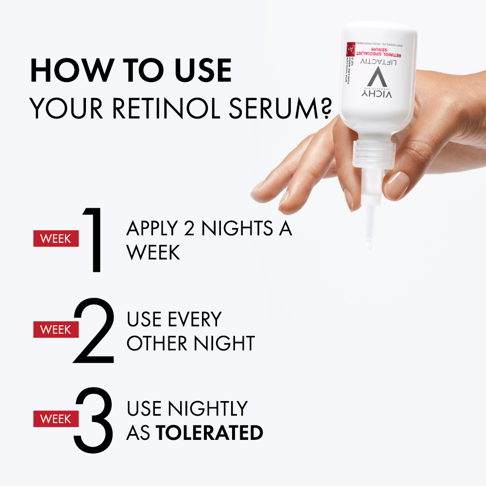 LiftActiv Retinol Specialist Deep Wrinkle and Anti-Aging serum - How to Use