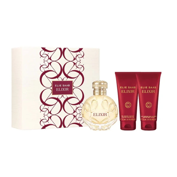 Elie Saab Coffret Elixir Eau De Parfum + Shower Gel + Elixir Body Lotion   Loolia Closet