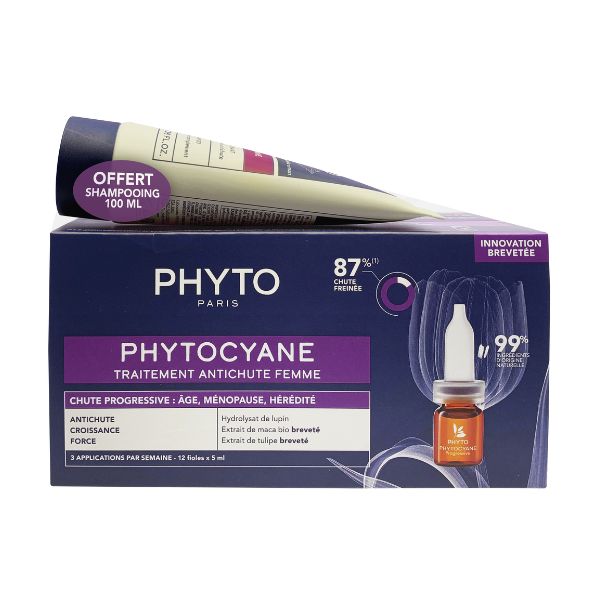 Phyto Phytocyane Progressive Hair Loss Set + Free Shampoo Women 100ml | Loolia Closet
