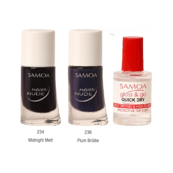 Samoa Cosmetics - 2 Never Nude + Gloss & Go 15ml  At 10% OFF