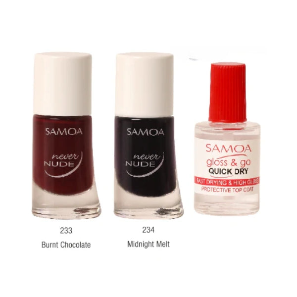 Samoa Cosmetics - 2 Never Nude + Gloss & Go 15ml  At 10% OFF