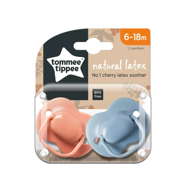 Natural Latex Cherry Soothers, 6-18 M, Pack of 2