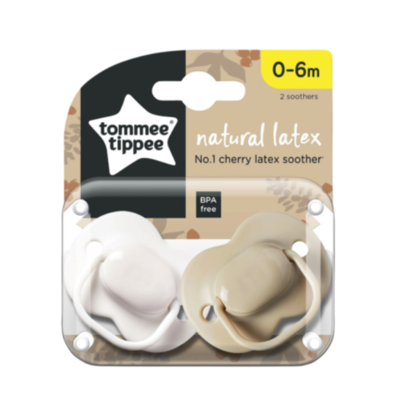 Natural Latex Cherry Soothers 0-6m , Pack of 2