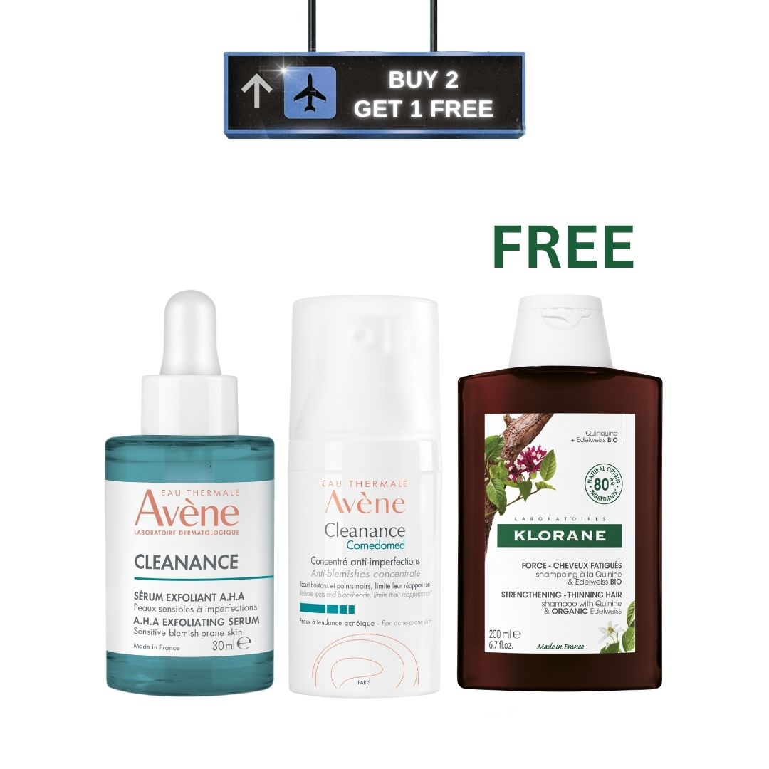 Cleanance AHA Exfoliating Serum 30 ML + Comedomed 30 ML + FREE Shampoo 200 ML