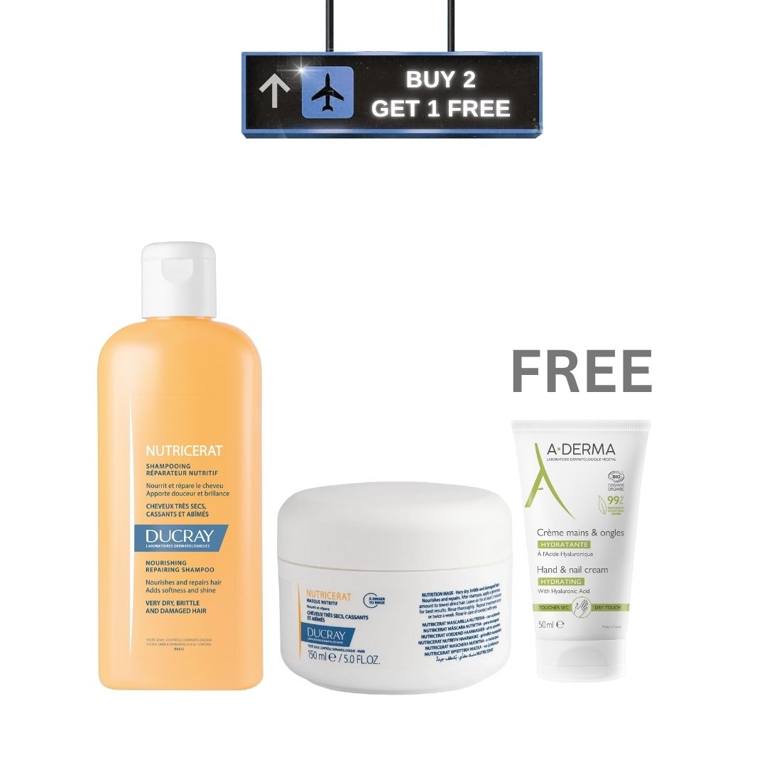 Nutricerat Repairing Shampoo 200 ML + Nourishing Mask 150 ML + FREE Hand Cream