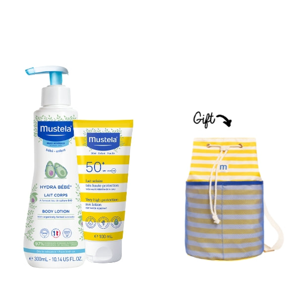 Hydra Baby Body Lotion 300 ML + Very High Protection Facial Sun Lotion 100 ML + FREE Sac De Plage