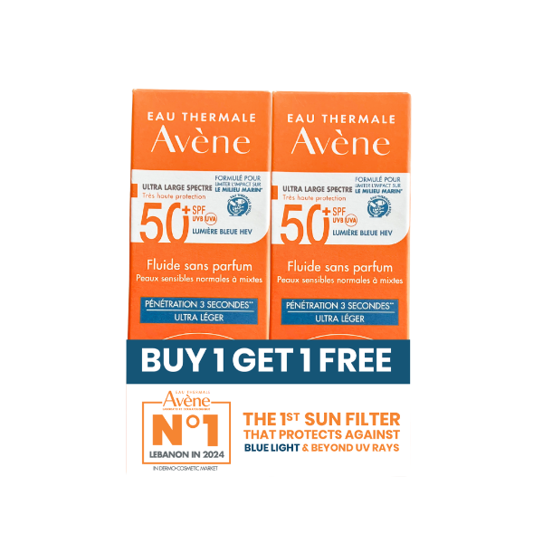 Eau Thermale Avène 2x Very High Protection SPF 50+ Fragrance-Free Fluid At 50% OFF | Loolia Closet