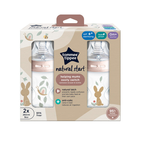 Baby Bottles, Natural Start Anti-Colic Baby Bottle with Slow Flow Breast-Like Teat