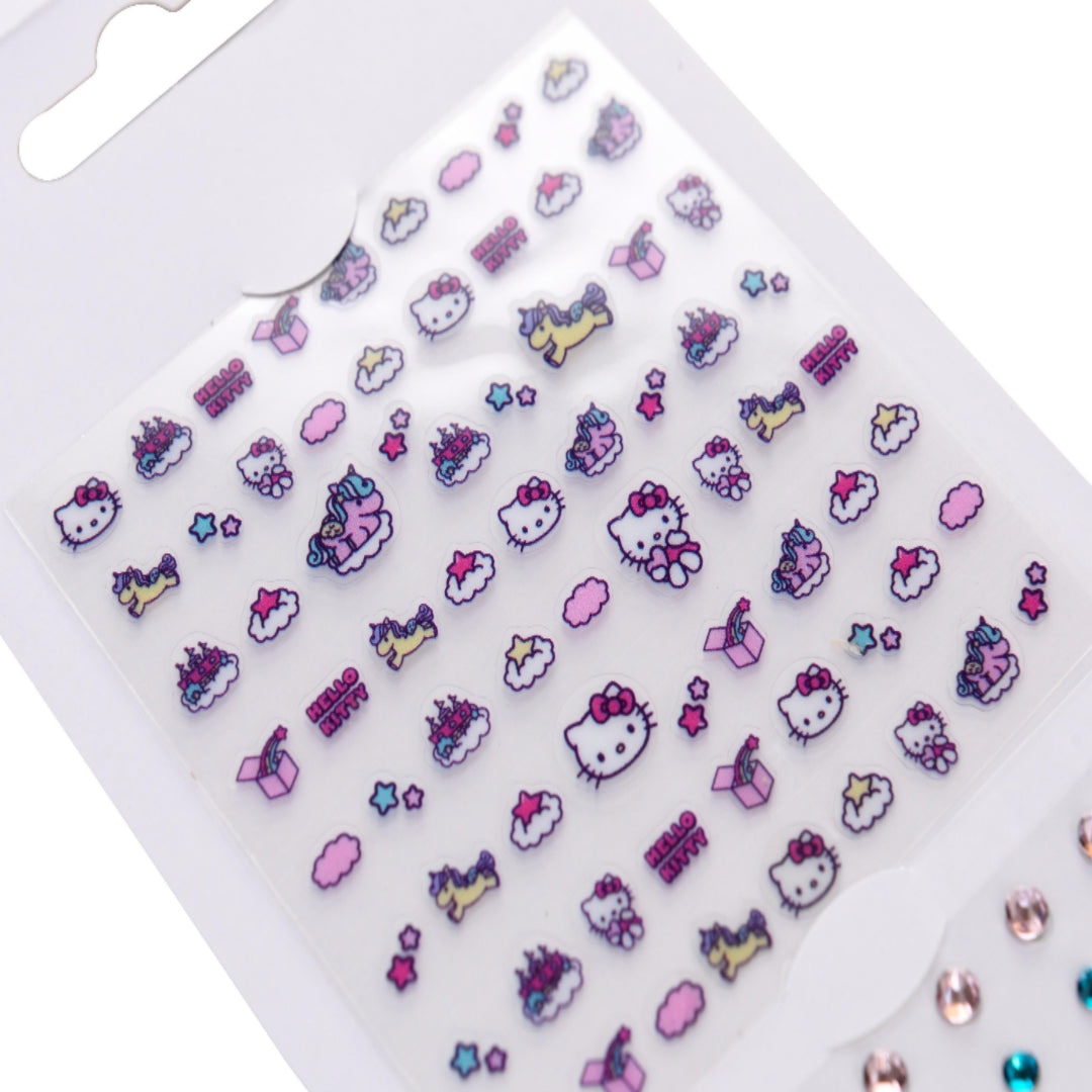Hello Kitty 72 Nail Stickers/24 Strass Card x24