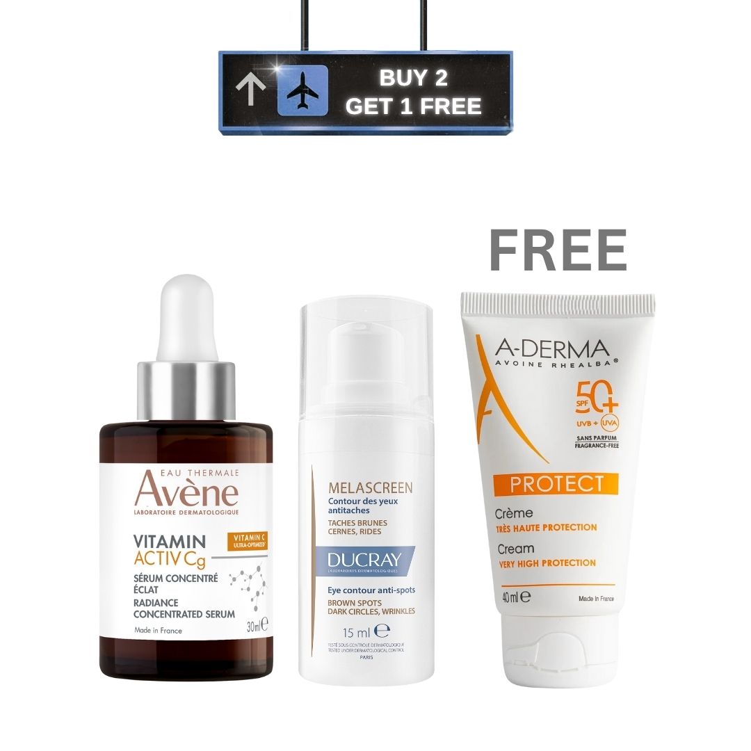 Vitamin Active Cg Serum 30 ML + Melascreen Eye Contour 15 ML + FREE Sunscreen 40 ML