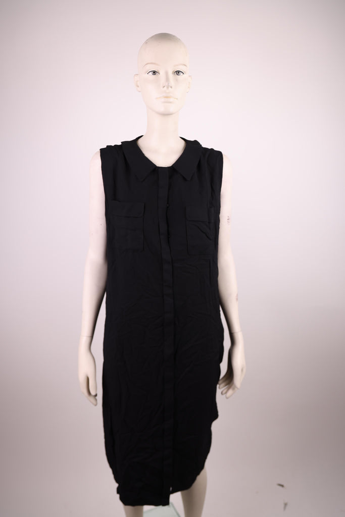 ACCESS Access black mid length sleeveless dress | Loolia Closet