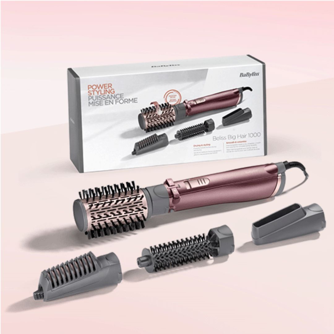 BaByliss Beliss Big Hair 1000 Rotating Hot Air Brush AS960E 