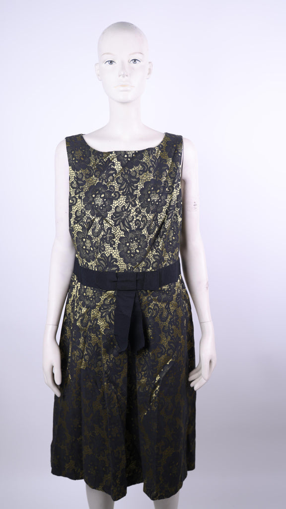 BADOO Badoo midi lace dress yellow and black | Loolia Closet