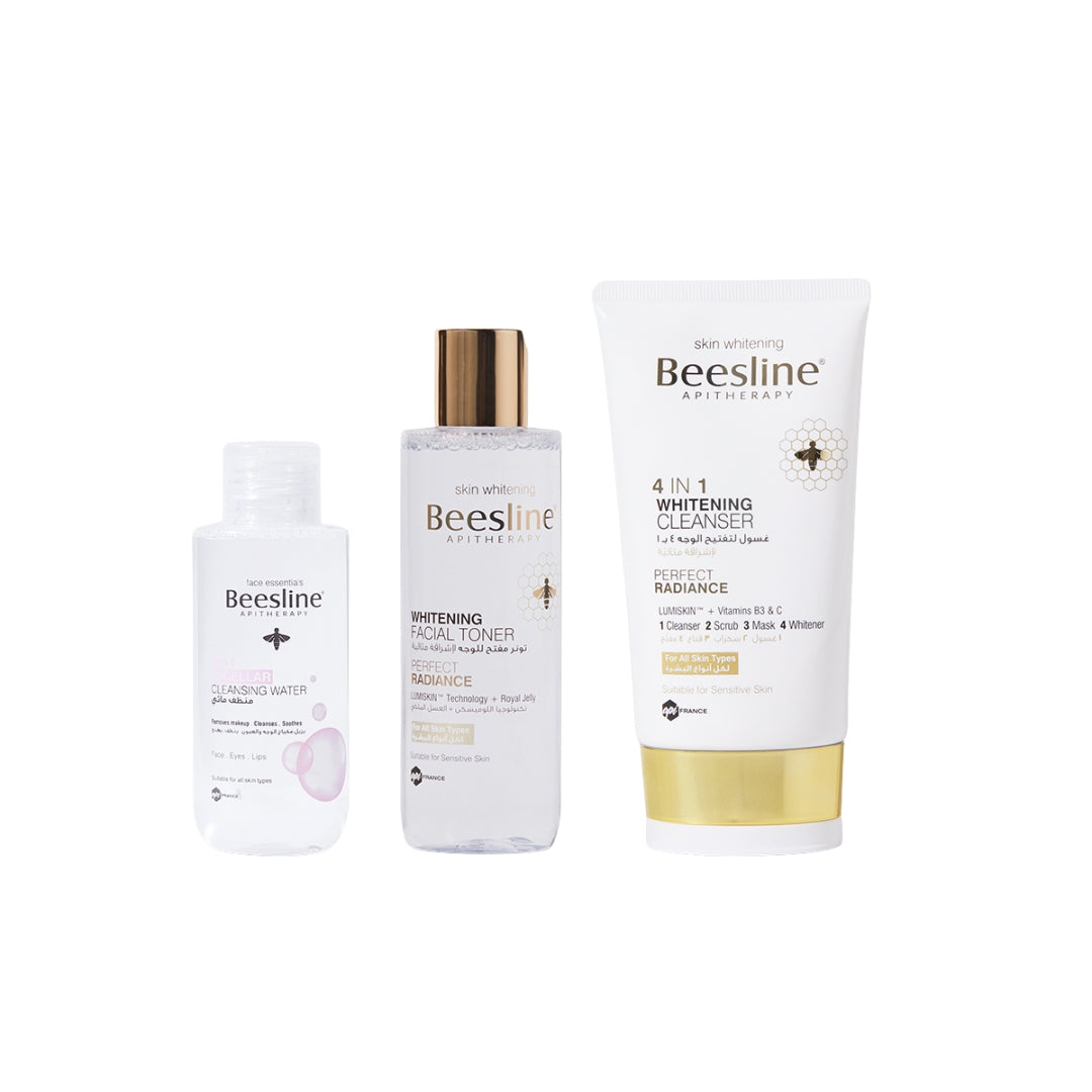 4 in 1 Whitening Cleanser + Whitening Toner + FREE Micellar Water 100 ML