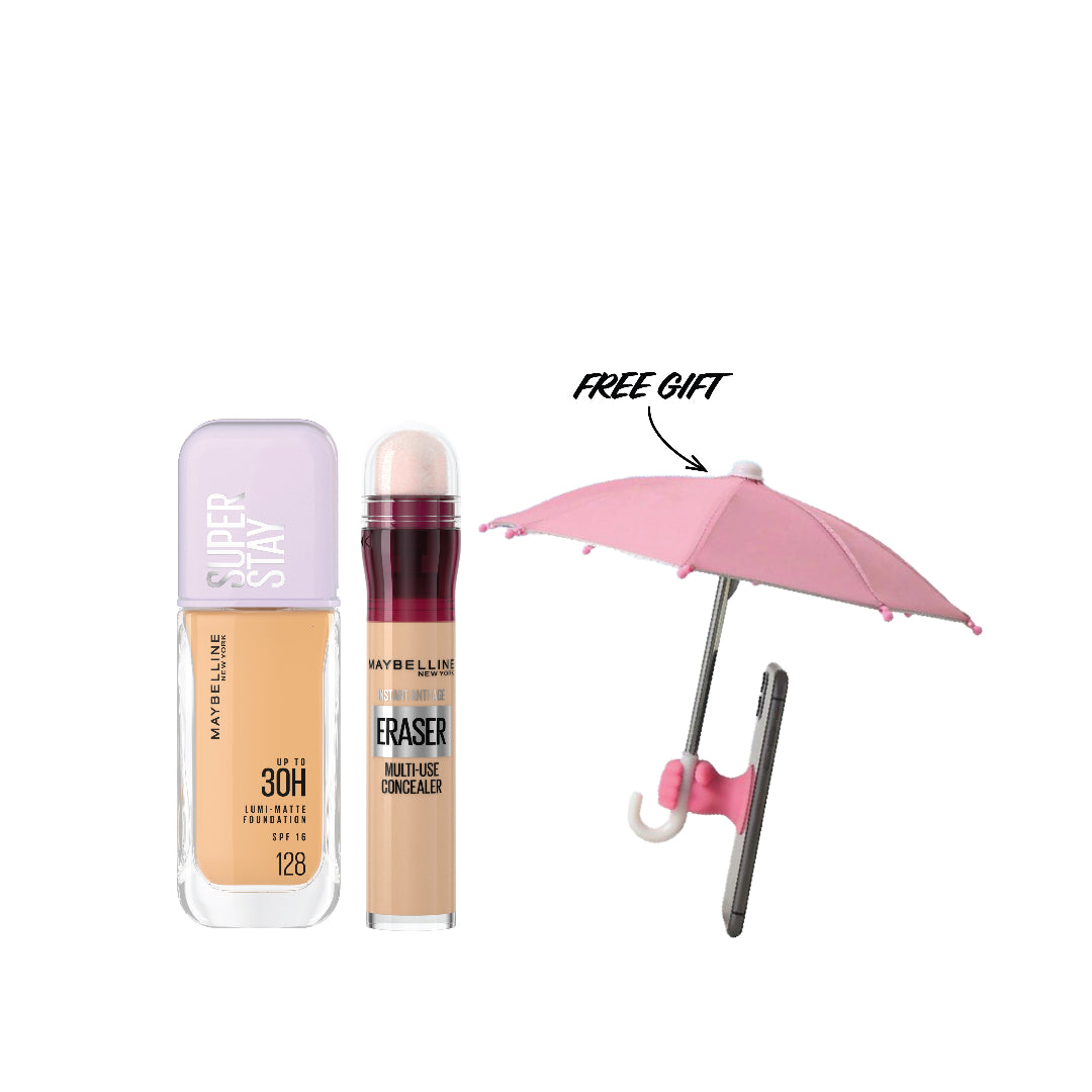 Super Stay Lumi-Matte Foundation + Instant Age Rewind Concealer + FREE Gift