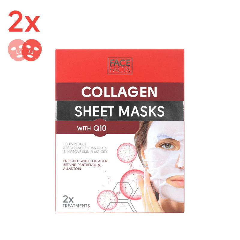 Face Facts 2x Collagen & Q10 Sheet Mask | Loolia Closet