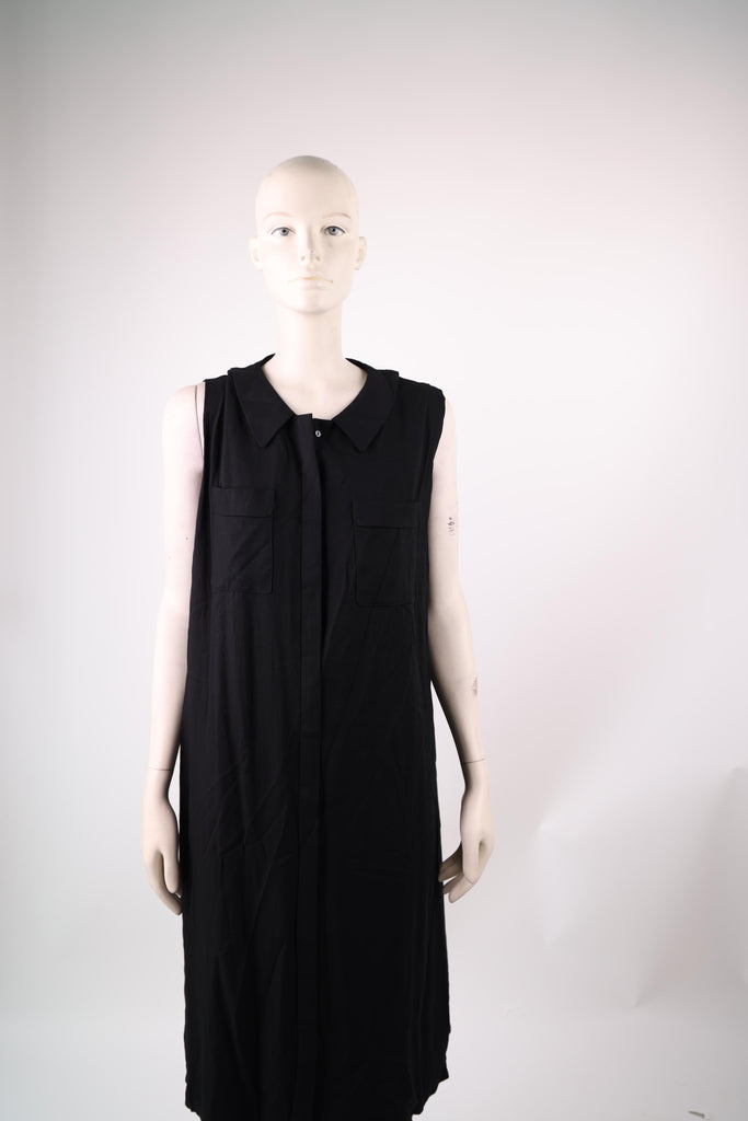 FRNCH Frnch black mid length dress straight cut | Loolia Closet