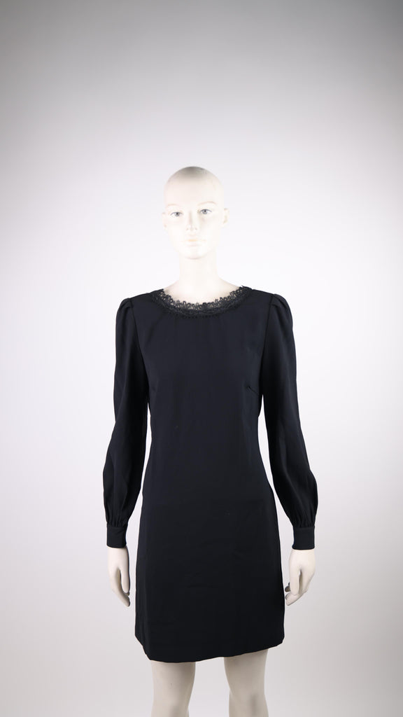 FRNCH Frnch short black dress with long sleeves | Loolia Closet