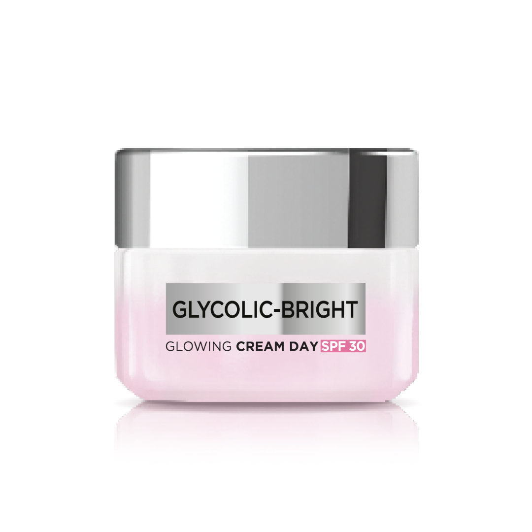 Glycolic Bright Glowing and Brightening Day Cream with SPF 17 to reduce dark spots