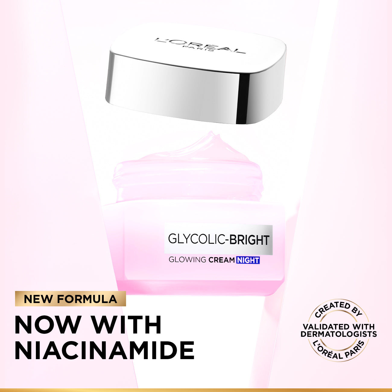 Glycolic Bright Glowing and Brightening Night Cream with Glycolic Acid for boosting overnight