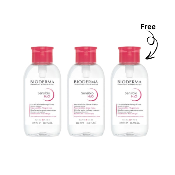Bioderma 2 x Sensibio H2O Eau Micellaire Demaquillant + 1 Free Full Size | Loolia Closet