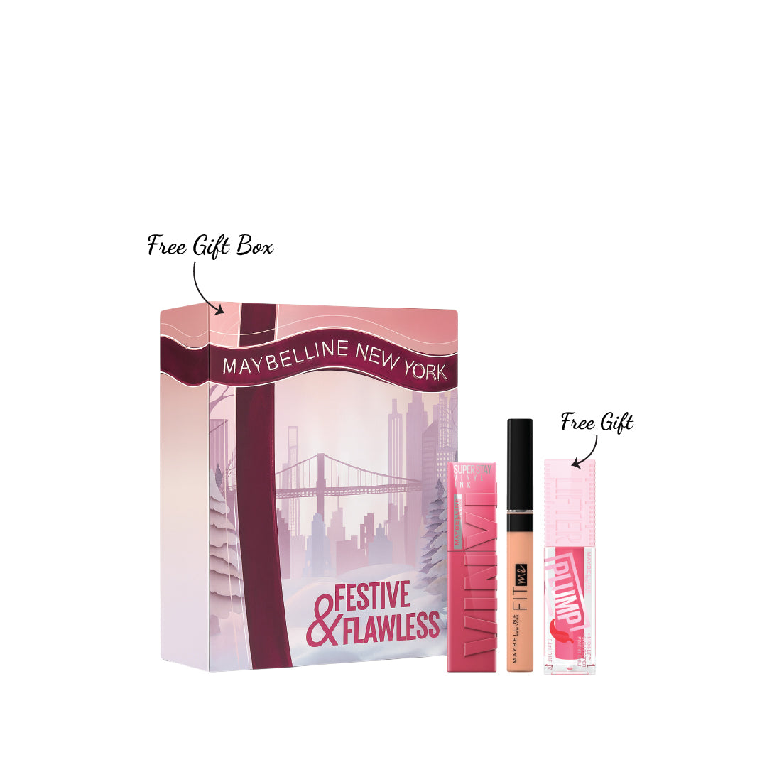 Fit Me Concealer + Vinyl Ink Lipstick + FREE Lifter Lip Plump & Box At 20% OFF