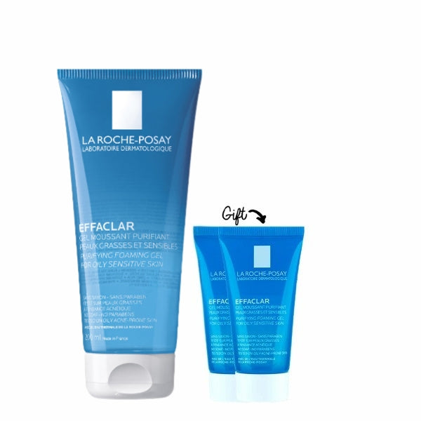 La Roche-Posay Effaclar Gel 200 ML + 2x FREE Effaclar Gel 15 ML | Loolia Closet