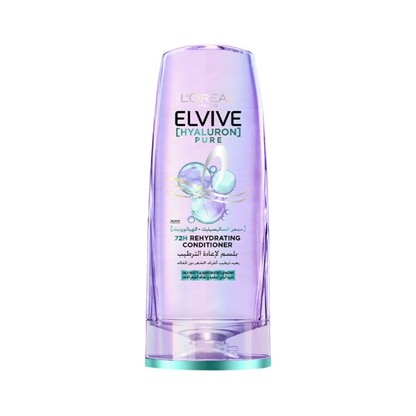 L'Oreal Paris - Elvive Hyaluron Pure 72h Rehydrating Conditioner for Oily Scalp & Dehydrated Lengths