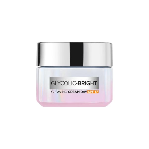 L'Oréal Paris Glycolic Bright Glowing and Brightening Day Cream with SPF 17 to reduce dark spots, 50 ml | Loolia Closet
