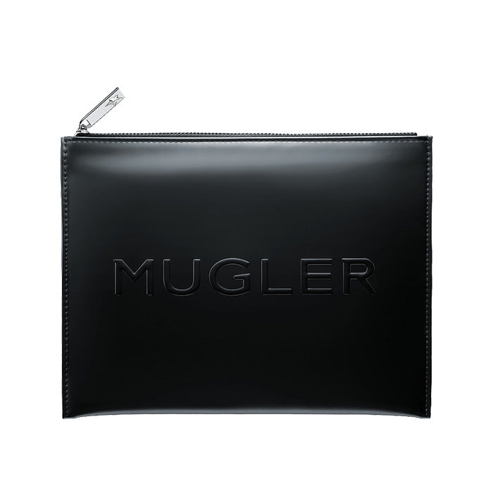 Mugler Gift From Mugler: Black Leather Laptop Case | Loolia Closet