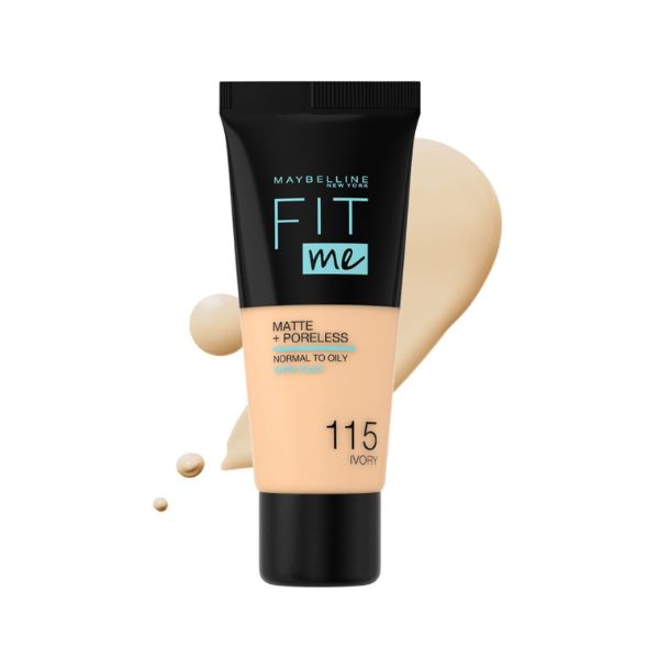Maybelline New York - Fit Me Matte  Poreless Liquid Foundation Ideal For Normal To Oily Skin - 115 Ivory