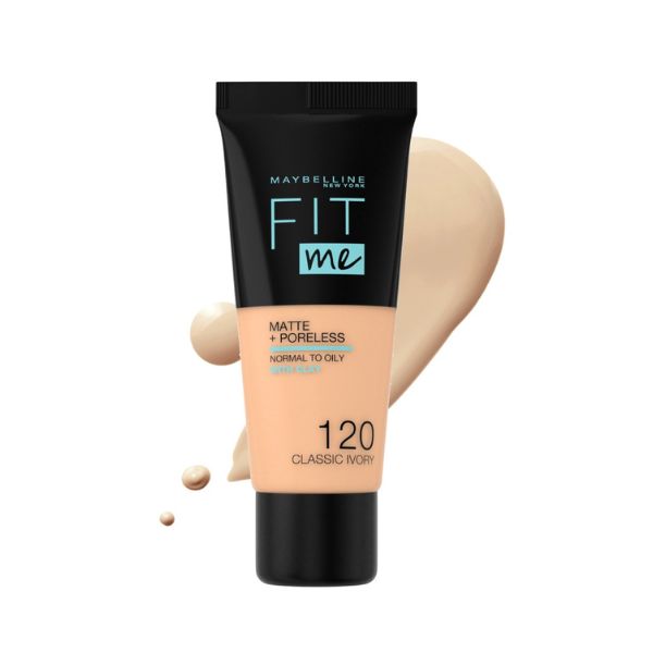 Maybelline New York - Fit Me Matte  Poreless Liquid Foundation Ideal For Normal To Oily Skin - 120 Classic Ivory