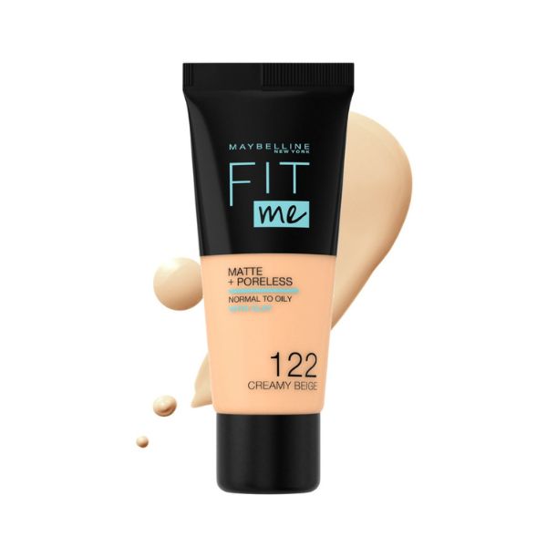 Maybelline New York - Fit Me Matte  Poreless Liquid Foundation Ideal For Normal To Oily Skin - 122 Creamy Beige 