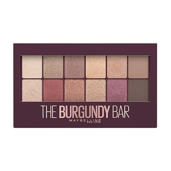 Maybelline New York - The Burgundy Bar Eyeshadow Palette- Features 12 Expertly Curated Shades