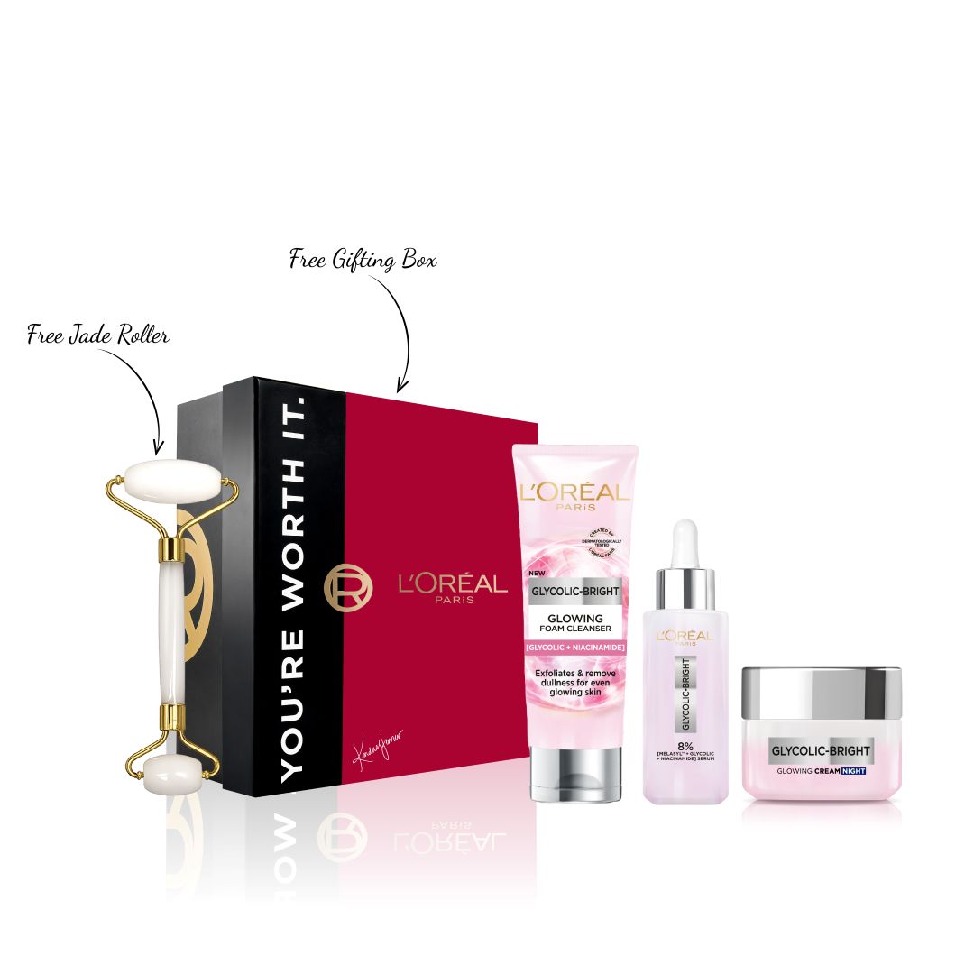 Glycolic Bright Face Wash 100 ML + Night Cream 50 ML + Serum 30 ML + FREE Gifts At 15% OFF