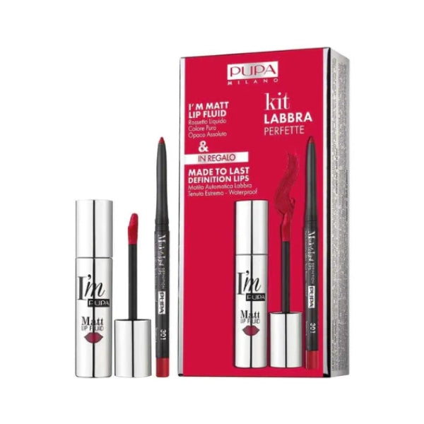 Pupa Kit I'M Matt Lip Fluid Diva's Red