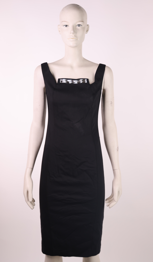 SPELL Access midi black dress with adorned crystals | Loolia Closet