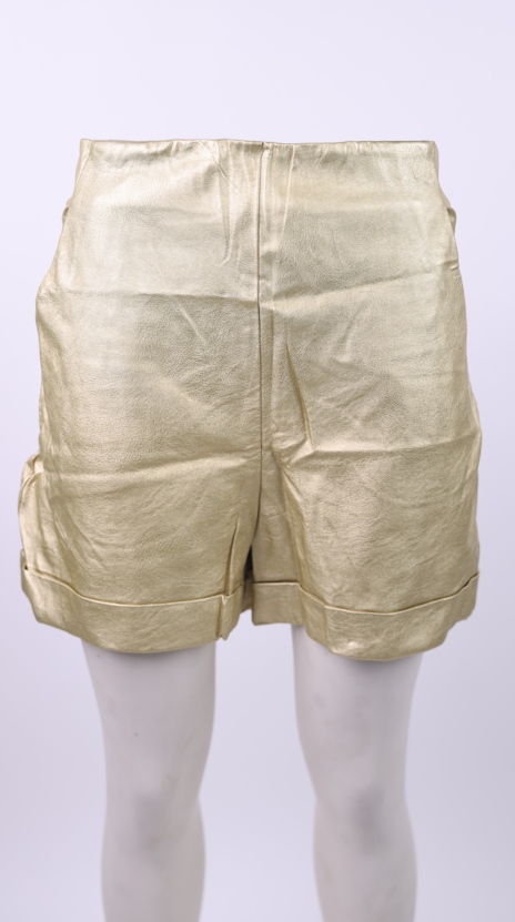 ACCESS Access gold metallic short | Loolia Closet