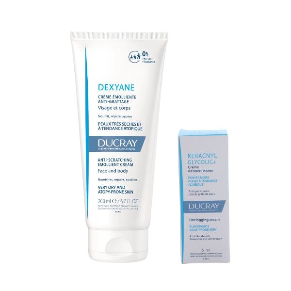 Ducray Dexyane Anti-Scratching Emollient Cream + FREE Unclogging Cream 5ML | Loolia Closet