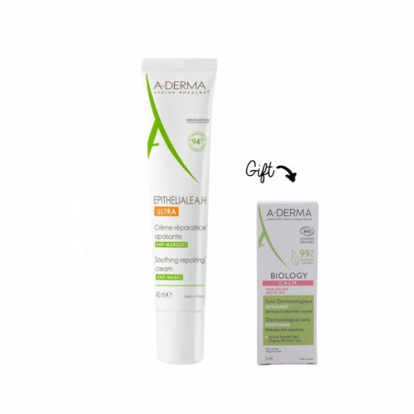 A-Derma Epitheliale A.H Ultra-Repairing Cream + FREE Biology Calm Reactive Skin | Loolia Closet