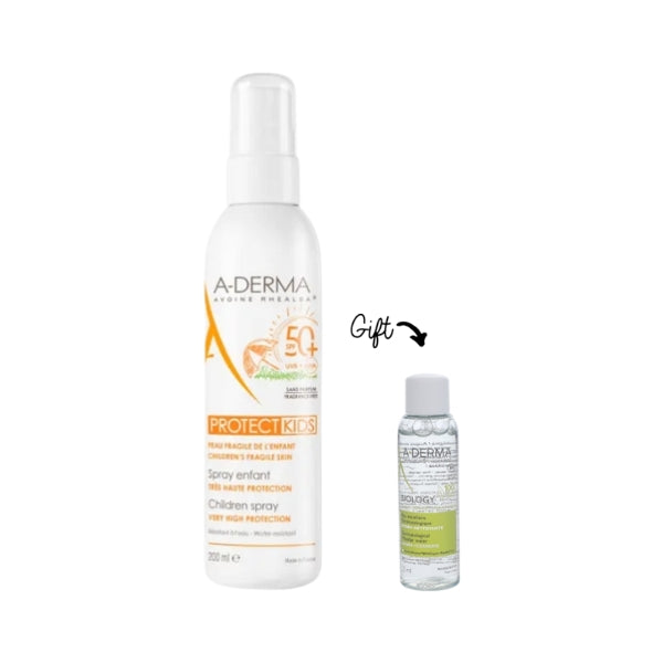 A-Derma Protect Children Spray SPF 50 + FREE Dermatological Micellar Water | Loolia Closet