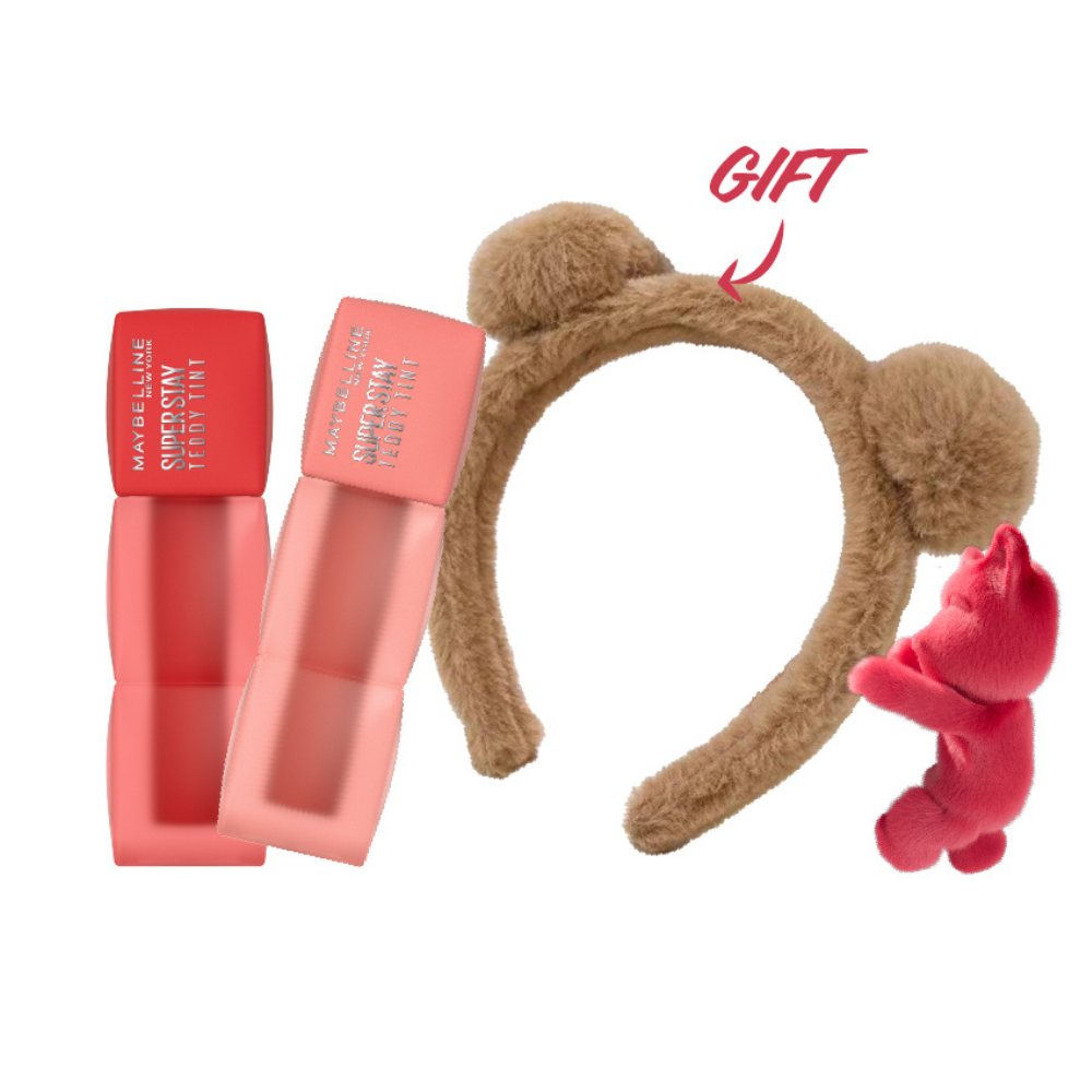 Maybelline New York 2x Teddy Tint Lip Tint + FREE Teddy Headband | Loolia Closet