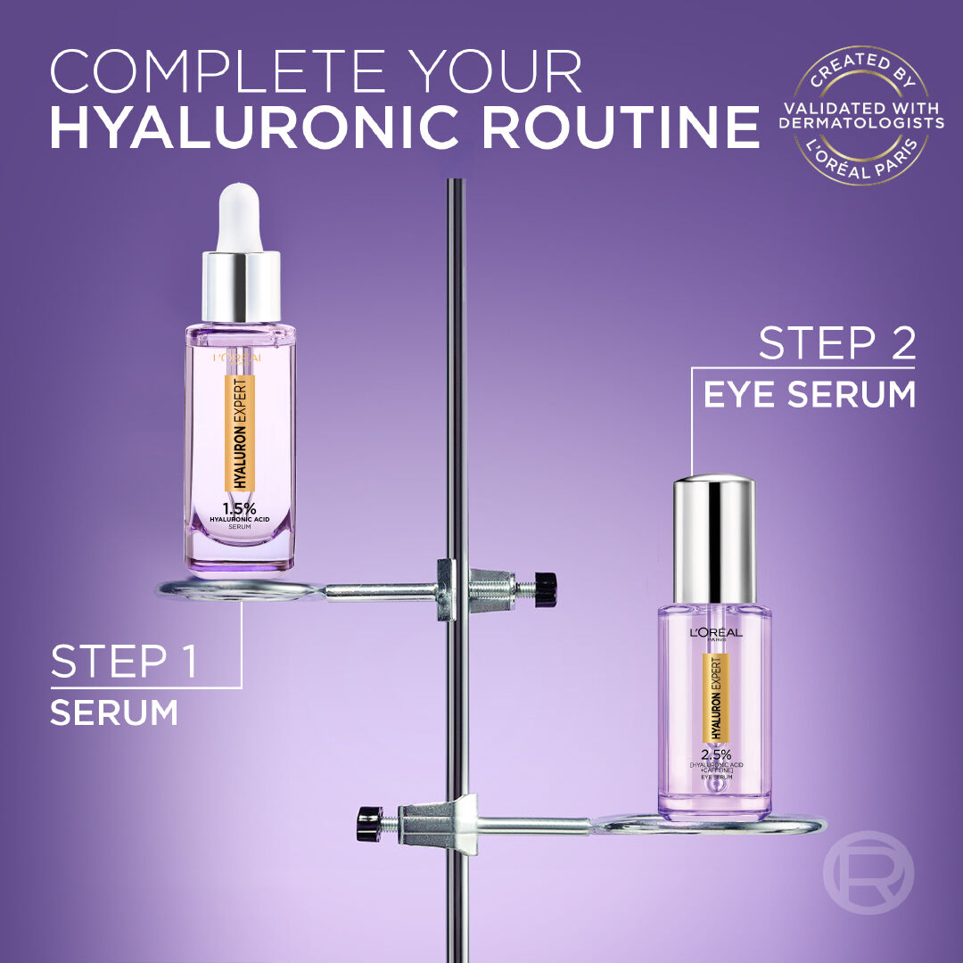 L’Oréal Hyaluron Expert eye serum 20ml with caffeine hyaluronic acid for dark circles and puffiness