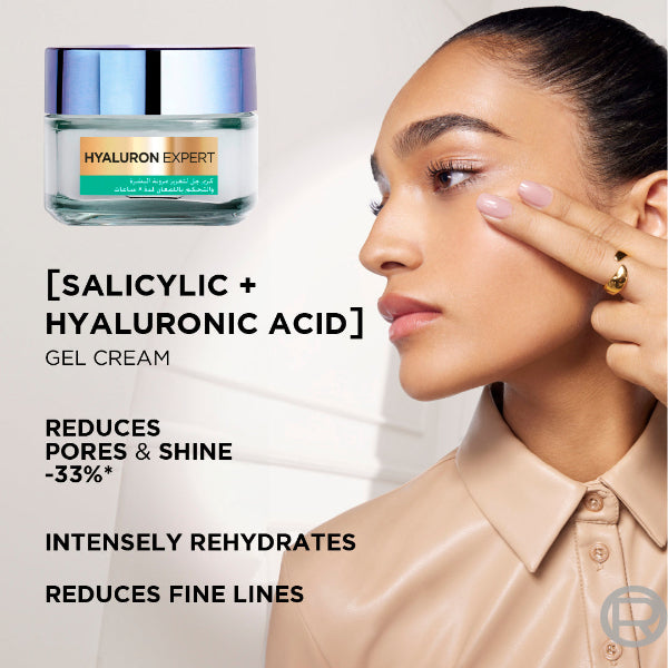 Hyaluron Expert Moisturiser and Anti-Aging 8h Shine Control Replumping Gel -Cream - Benefits