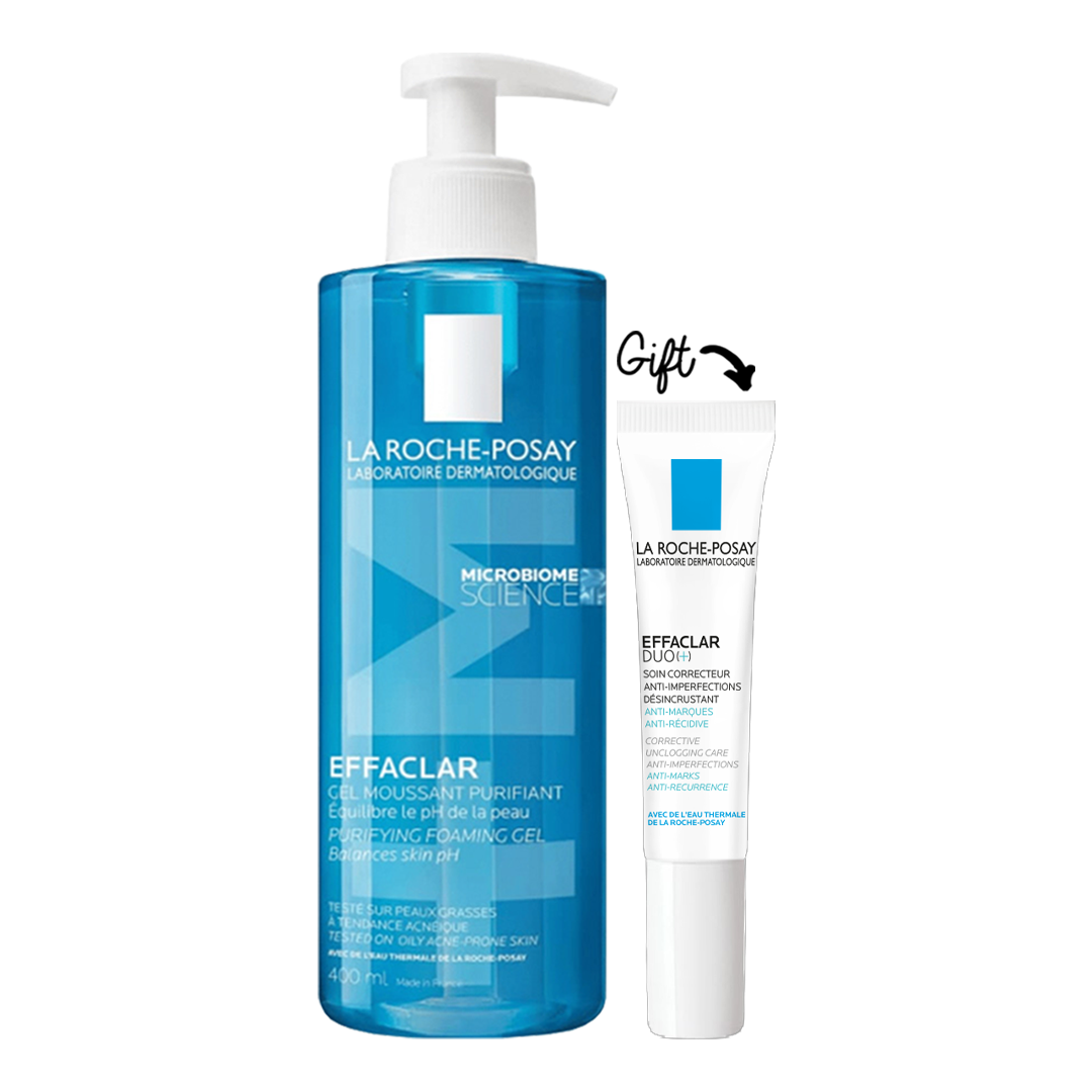Effaclar Acne Foaming Cleansing Gel 400 ML + FREE Effaclar Duo +M 15 ML