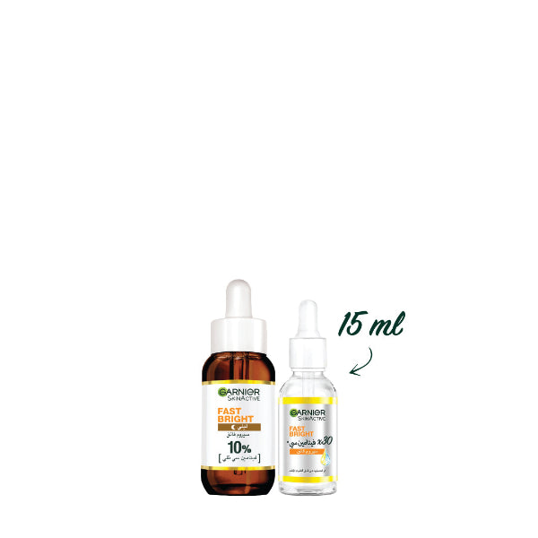 Garnier Brightening Booster Serum 15ML + Night Serum 30ML At 15% OFF | Loolia Closet