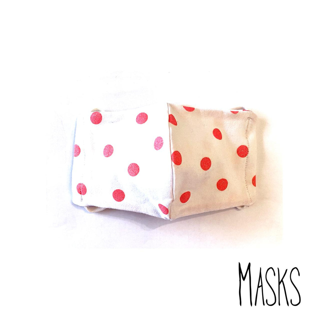 Masks The White Pink Dotted Mask for Kids | Loolia Closet