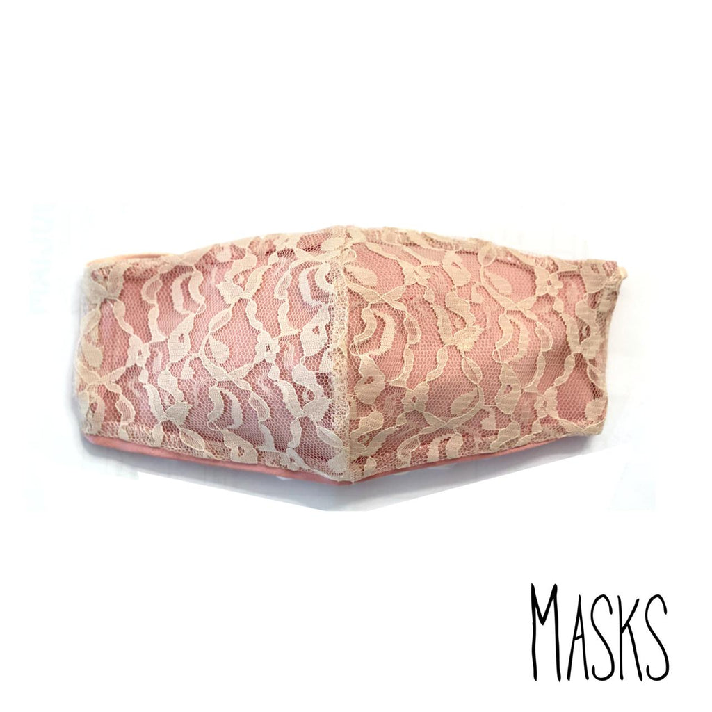 Masks Lace Pink Mask | Loolia Closet