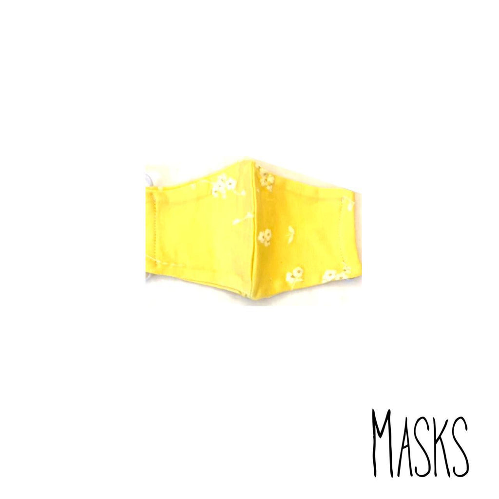 Masks Yellow Flowery Kids Mask | Loolia Closet
